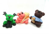 Set of three clay figurines - one is free.......set J