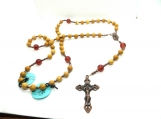 Traditional catholic rosary with Mookaite