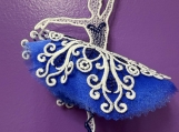 Lace Ballerina Ornament  Elegant Freestanding Lace Ballet 