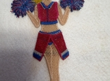 Embroidered Cheerleader Ornament