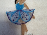 Embroidered Ice Skater Ornament