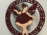 Embroidered Lace Ballerina Ornament  Elegant Hanging Ballet Dec