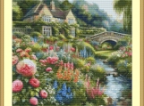 English Summer Garden 2 Cross Stitch Pattern