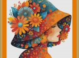Floral Hat 8 Cross Stitch Pattern