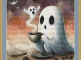 Ghost And Coffee 7 Cross Stitch Pattern