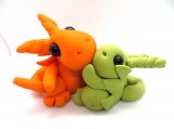 Orange mommy dragon & baby