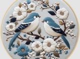 20cm Cross Stitching Kit | 2 Birds