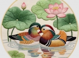 20cm Cross Stitching Kit | Mandarin Ducks