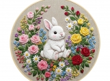 20cm Cross Stitching Kit | White Rabbit