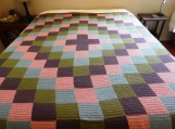 Patchwork Crochet Blanket-Cotton/Bamboo CB101