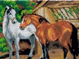 Rug Hooking Kits (Printed Canvas) | 2 Horses