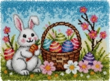 Rug Hooking Kits (Printed Canvas) | Easter Bunny