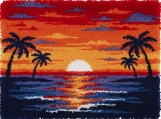 Rug Hooking Kits (Printed Canvas) | Palm Tree Sunset
