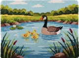 Rug Hooking Kits (Printed Canvas) | Pond Goose Family