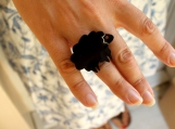 Black Sheep Ring,Plexiglass Jewelry,Lasercut Acrylic