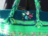 Bright and Playful Kitchy Crochet Tote bag Purse