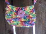  Crochet Cross Body Button Loop Bag