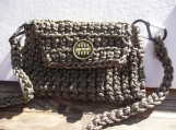 Industrial Chic Bag made of Crocheted Rope