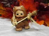 Ooak Baby Boy ( Polymer Clay) Baby Ivan Dressed as EWOK