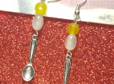 Easter Egg White ~ Yolk & Spoon Earrings!