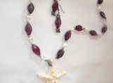 22" necklace w/ starfish pendant & matching earrings