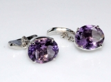 Amethyst Gemstone Men"s Cufflinks 925 Sterling Silver ! Handsome