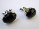 Black Onyx Gemstone Men's Cufflinks 925 Sterling silver HANDSOME