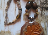 Dont Leaf me behind handmade leaf pendant  rustic necklace