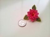  pink  pin,fuchsia carnation brooch,floral pin,crochet pin  