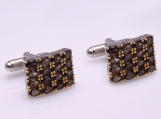 Smoky Topaz Gemstone Men"s Cufflinks 925 Sterling Silver 