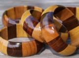 6 pieces Segmented Hardwood Bracelets