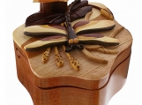 Lotus & Dradon Fly Rosewood Puzzle Box