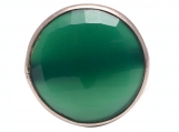 925 Sterling Silver Bezel Sett  Green Onyx  Gemstone Ring