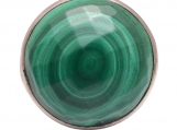 925 Sterling Silver Bezel Sett  Malachite  Gemstone Ring