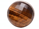 925 Sterling Silver Bezel Sett  Tiger Eye Gemstone Ring