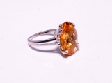 925 Sterling Silver Golden Topaz Gemstone Rings