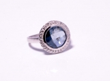 925 Sterling Silver London BlueTopaz&CZ Gemstone Rings