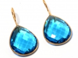 925 Sterling Silver London BlueTopaz Gemstone Earring