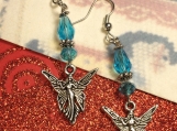 Turquoise Beaded Angel Dangle Earrings