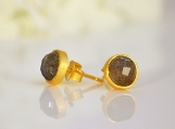 Vermeil Bezel Setting Labradorite Gemstone Earring