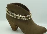 DC105 Black Lip Shell Pearl and Rhinestone Boot Chain