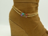 DC131 Colorful Gold Tone Boot Chain