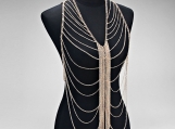 Metal Fringe Vest Body Chain - Gold