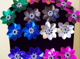 8 Petal Chainmaille Scale Flower Hair Clips Pairs 