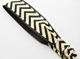 Beige and Black Chevron Elastic Headwrap / Headband 