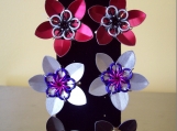 Chainmaille Scale Flower Hair Clips Pairs