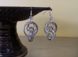 Interlocking Ring Chainmaille Earrings in Aluminum