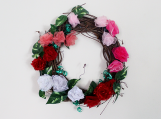 Ribbon Rose Wreath