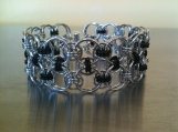 Unisex Double Helm Chainmaille Cuff Bracelet