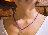 Gold Plexiglass Puzzle Necklace,Plexiglass Jewelry,Geek Necklace